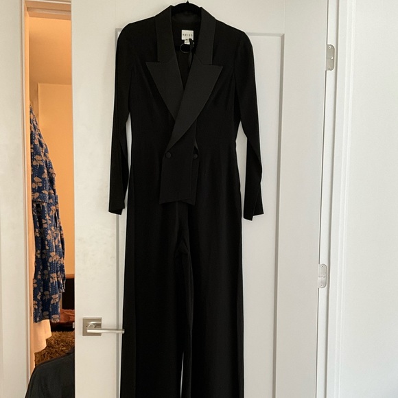 Tuxedo Outerwear Jumpsuit Reiss Black Elegant Tuxedo Jumpsuit